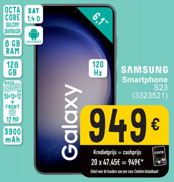 Cora SAMSUNG Smartphone S23 aanbieding