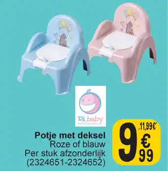 Cora Di baby Potje met deksel Roze of blauw aanbieding