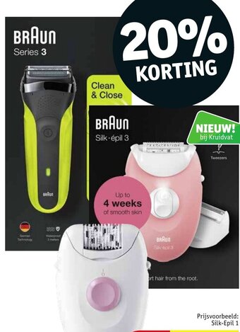 Kruidvat Braun elektrisch ontharen en scheren aanbieding