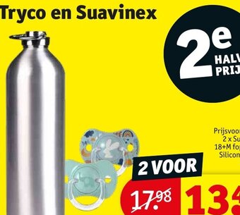 Kruidvat Tryco en Suavinex fopspeen Silicone aanbieding