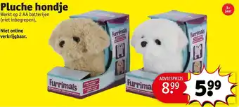 Kruidvat Pluche hondje Werkt op 2 AA batterijen (niet inbegrepen). aanbieding