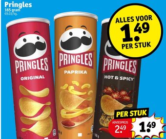 Kruidvat Pringles 165 gram aanbieding