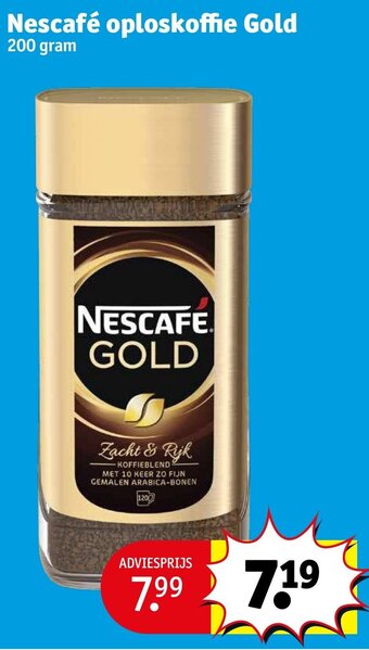 Kruidvat Nescafé oploskoffie Gold 200 gram aanbieding