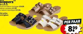 Kruidvat Slippers 36 t/m 41 PER PAAR aanbieding
