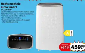 Kruidvat Nedis mobiele airco Smart 14,000 BTU aanbieding