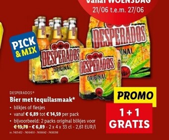Lidl Bier met tequilasmaak* aanbieding