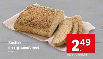 Lidl Rustiek meergranenbrood aanbieding