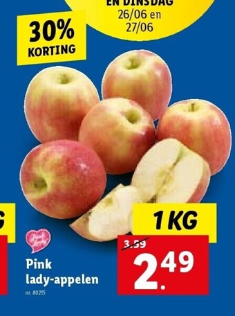 Lidl Pink lady-appelen aanbieding