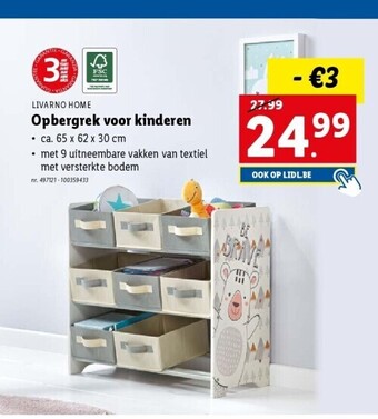 Lidl Opbergrek voor kinderen aanbieding