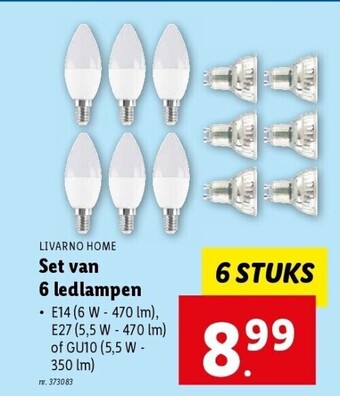 Lidl Set van 6 ledlampen aanbieding