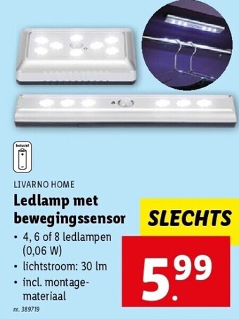 Ledlamp met bewegingssensor