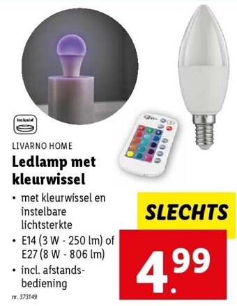 Lidl Ledlamp met kleurwissel aanbieding