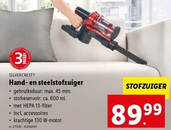 Lidl Hand- en steelstofzuiger aanbieding