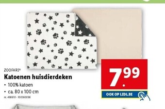Lidl Katoenen huisdierdeken aanbieding