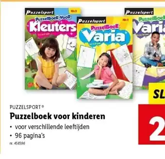 Lidl Puzzelboek voor kinderen aanbieding