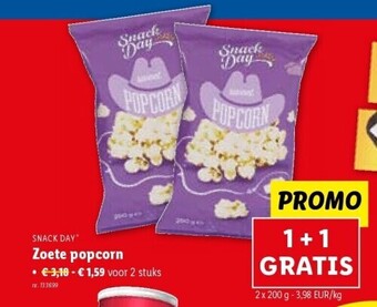 Lidl Zoete popcorn aanbieding