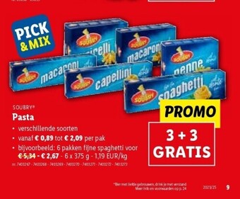 Lidl Pasta aanbieding