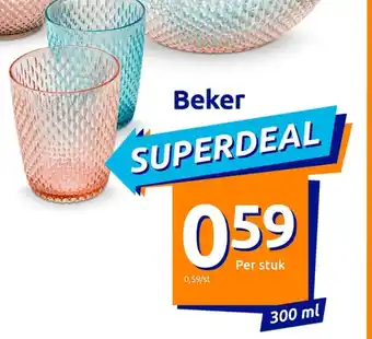 Kunststof servies Diamond Beker 300ml