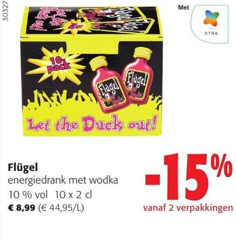Flügel energiedrank met wodka 10% vol 10 x 2 cl