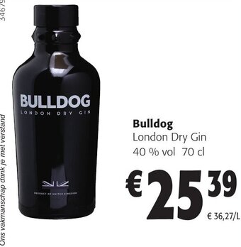 Colruyt Bulldog London Dry Gin 40 % vol 70 cl aanbieding