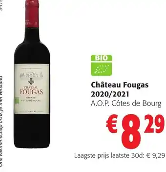 Colruyt Château Fougas 2020/2021 A.O.P. Côtes de Bourg aanbieding