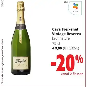 Colruyt Cava Freixenet Vintage Reserva brut nature 75cl aanbieding