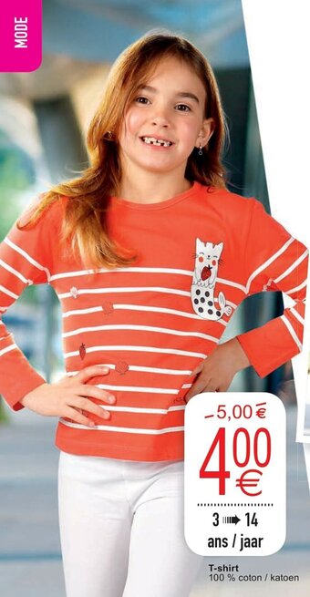 Cora T-shirt 100% coton / katoen aanbieding