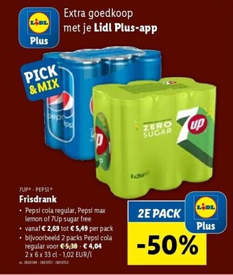 Lidl Frisdrank aanbieding