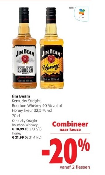 Colruyt Jim beam kentucky straight bourbon whiskey aanbieding