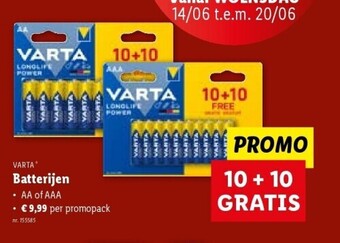 Lidl Batterijen aanbieding