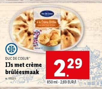 Ijs met crème brûléesmaak