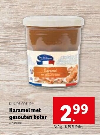 Lidl Karamel met gezouten boter aanbieding