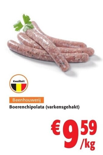 Colruyt Boerenchipolata (varkensgehakt) aanbieding