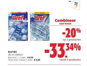 Colruyt Bref wc power activ' oceaan 2 stuks aanbieding