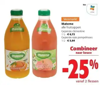 Colruyt Materne alle fruitsappen geperste clementine 1 l aanbieding