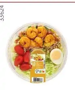 Colruyt Versmarkt Boni Selection alle verse salades Gemarineerde scampi met currydressing 300g aanbieding