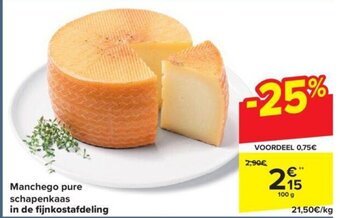 Manchego pure schapenkaas in de fijnkostafdeling