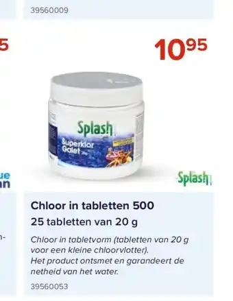Euroshop Chloor in tabletten 500 aanbieding
