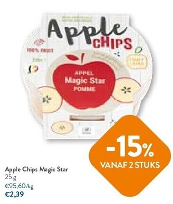 OKay Apple chips magic star 25 g aanbieding