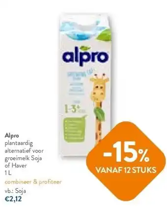 OKay Alpro plantaardig alternatief voor groeimelk soja of haver 1 l aanbieding