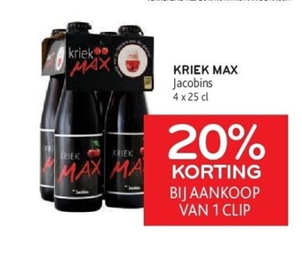 Kriek max jacobins 4 x 25 cl