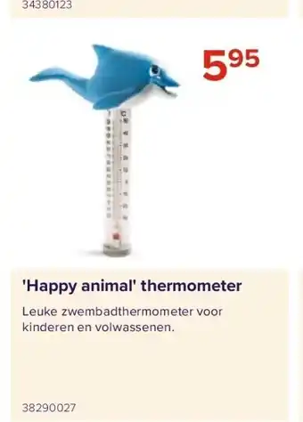 Euroshop 'happy animal' thermometer aanbieding