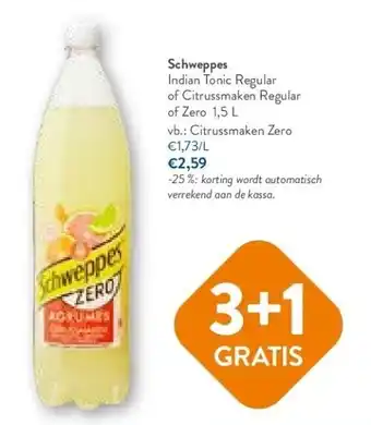 OKay Schweppes indian tonic regular of citrussmaken regular of zero 1,5 l aanbieding