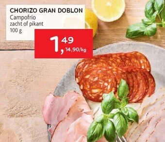 Alvo Chorizo gran doblon aanbieding