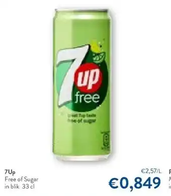 7up free of sugar in blik 33 cl