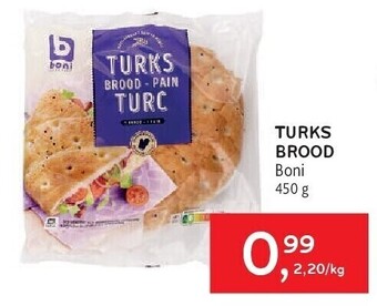 Alvo Turks brood boni 450 g aanbieding