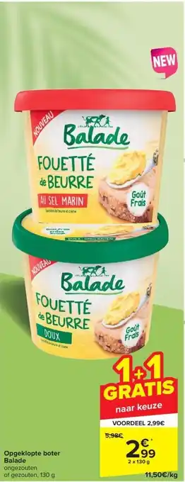 Carrefour Market Opgeklopte boter Balade 2 x 130 g aanbieding