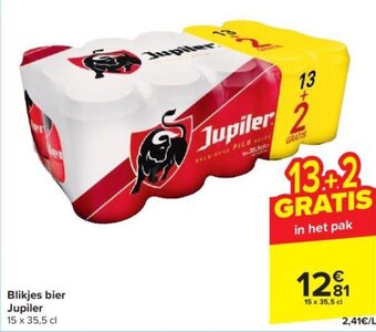 Blikjes bier Jupiler 15 x 35,5 cl