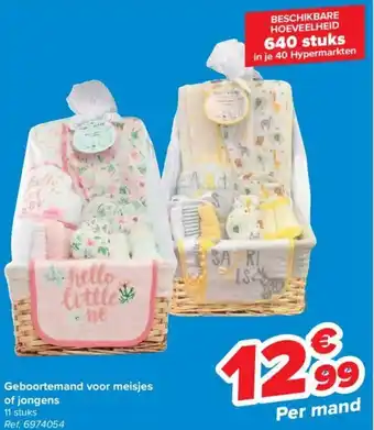 Geboortemand voor meisjes of jongens 11 stuks Per mand