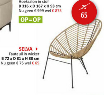 Weba Selva Fauteuil in wicker aanbieding